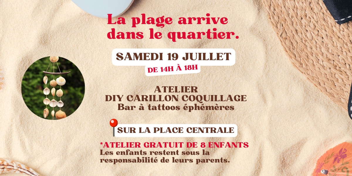 Atelier DIY Carillon coquillage - Grand Quartier Plage
